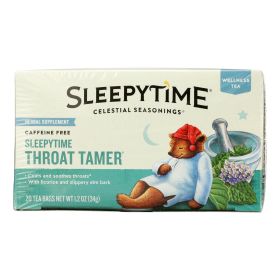 Celestial Seasonings Throat Tamer Herbal Tea - Case Of 6 - 20 Bag